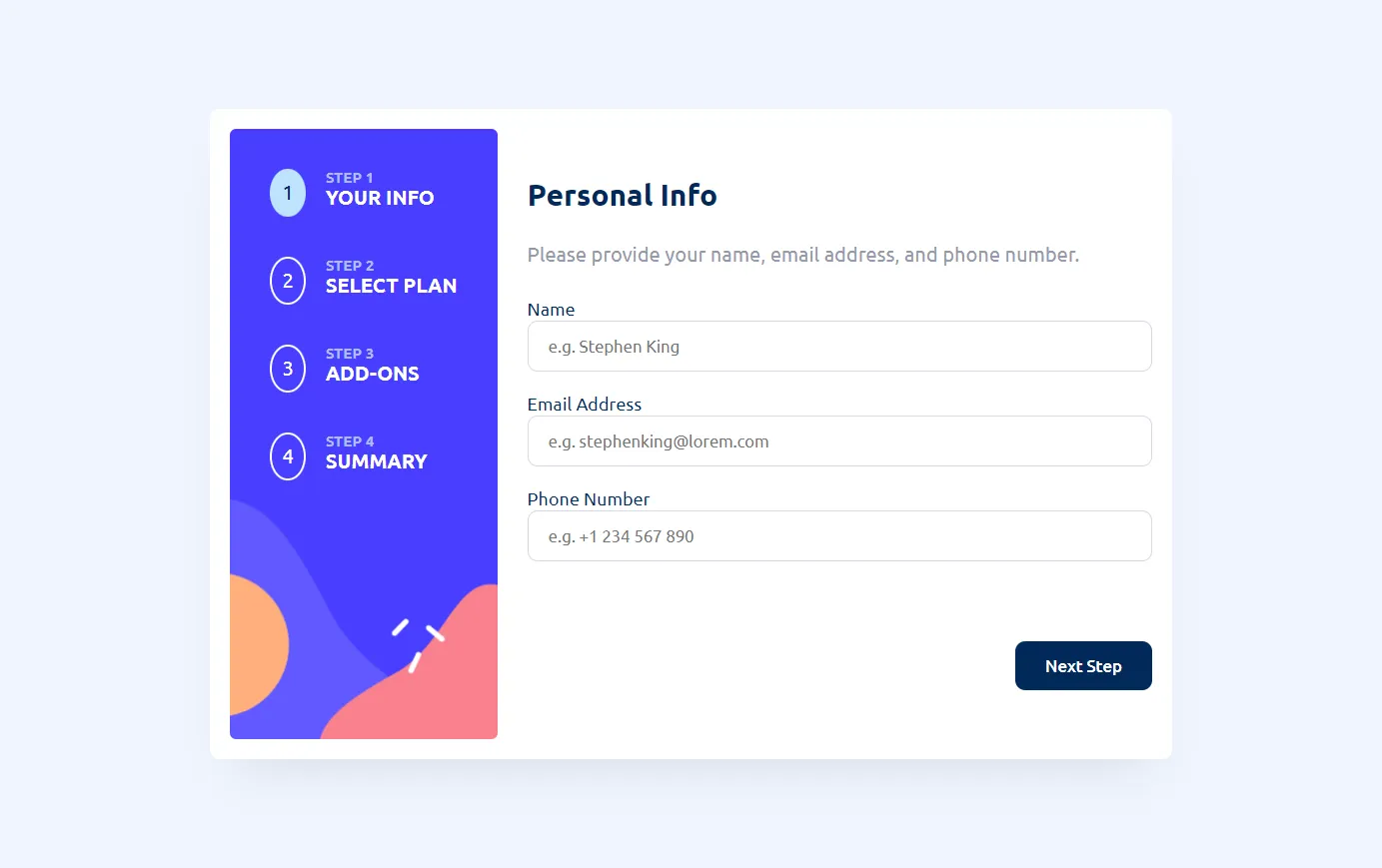 Multi Step Form Project