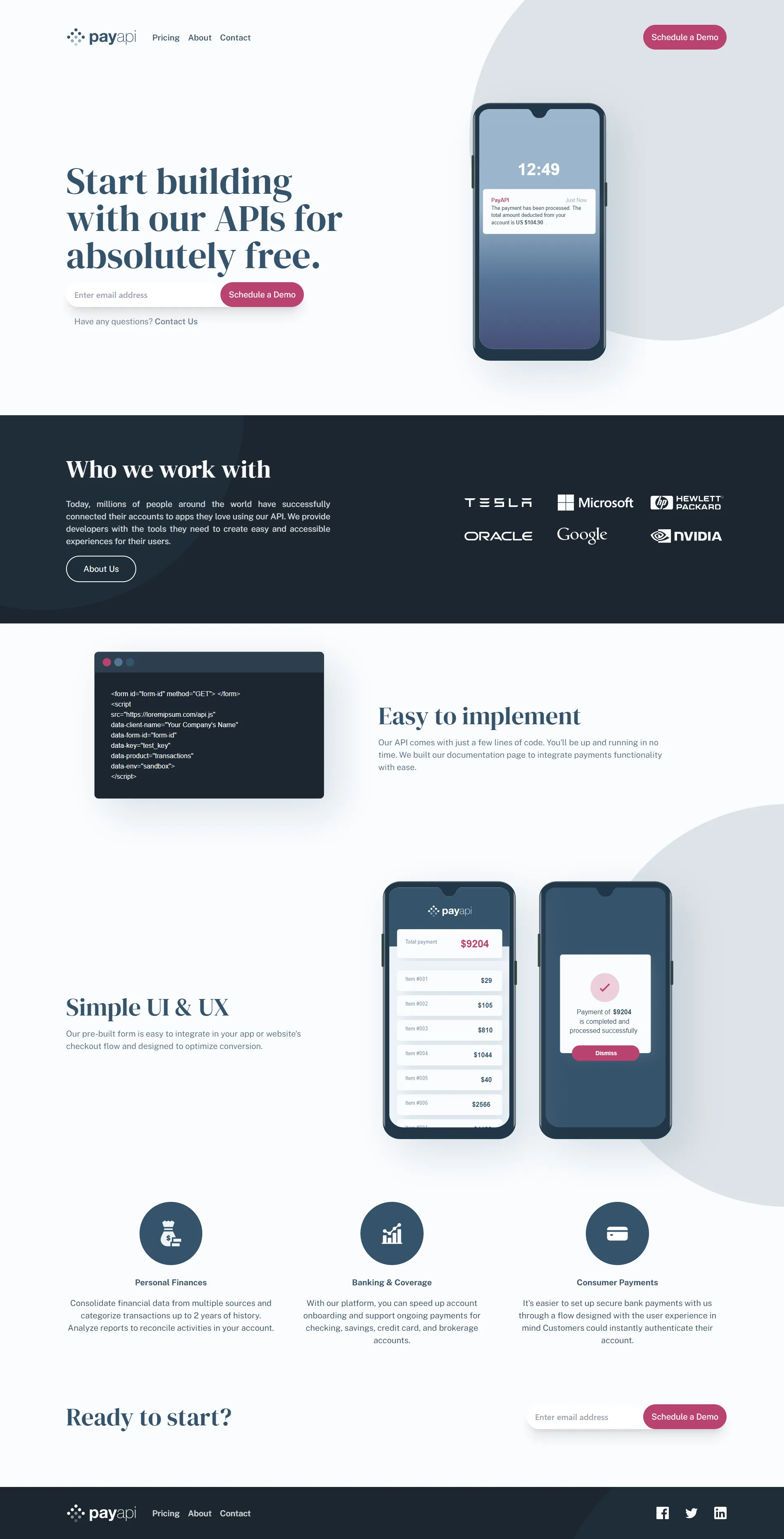 Pay API Multi Page Project