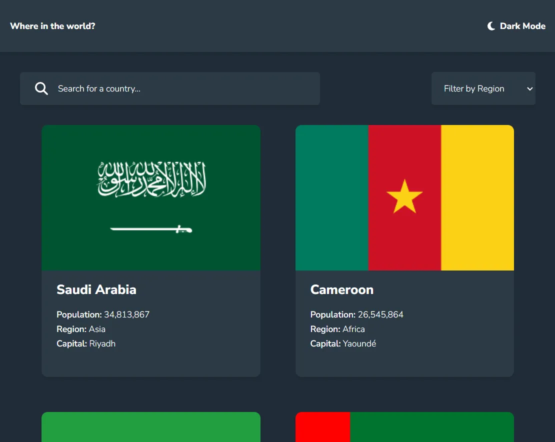 Country List Project